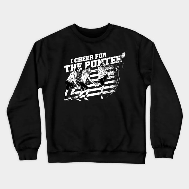 Punter's Sideline Cheer Crewneck Sweatshirt by Life2LiveDesign